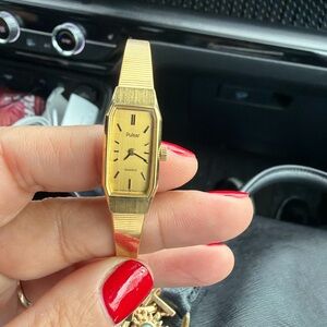 Pulsar Stainless Steel vintage Rectangular Watch